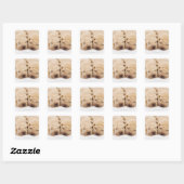 Twee Shar Pei-puppies slapen Vierkante Sticker (Vel)