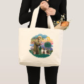 Twee Shelties - St. Franciscus (ff) Grote Tote Bag (Voorkant (product))