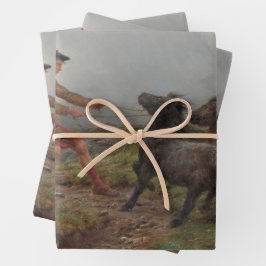 Twee Shetland Ponies in de Schotse Hooglanden Inpakpapier Vel