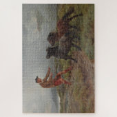 Twee Shetland Ponies in de Schotse Hooglanden Legpuzzel (Verticaal)