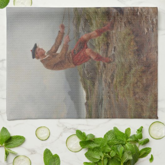 Twee Shetland Ponies in de Schotse Hooglanden Theedoek (Gevouwen)