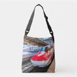 Twee Shinkansen op het Tokyo-station Crossbody Tas
