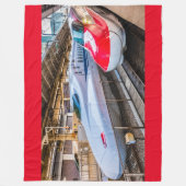 Twee Shinkansen op het Tokyo-station Fleece Deken (Voorkant)