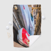 Twee Shinkansen op het Tokyo-station Golfhanddoek (Insitu)