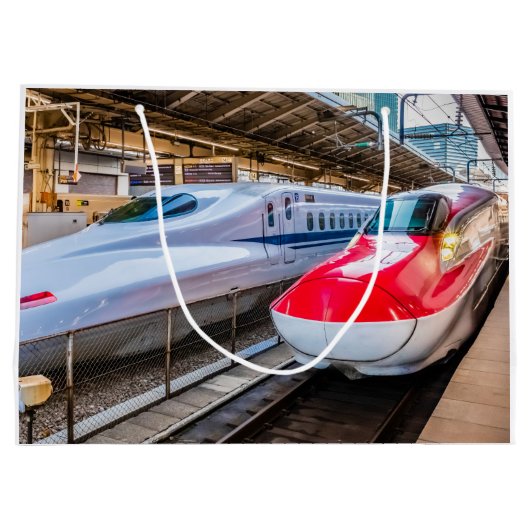 Twee Shinkansen op het Tokyo-station Groot Cadeauzakje (Achterkant)