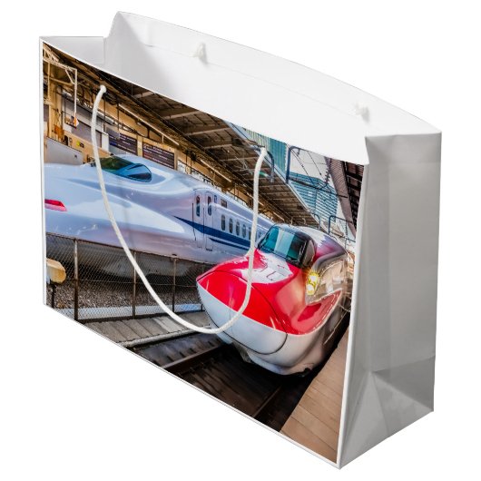 Twee Shinkansen op het Tokyo-station Groot Cadeauzakje (Achterkant Gekanteld)