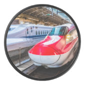 Twee Shinkansen op het Tokyo-station Hockey Puck (Voorkant)