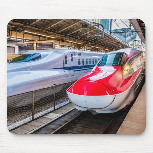 Twee Shinkansen op het Tokyo-station Muismat (Voorkant)