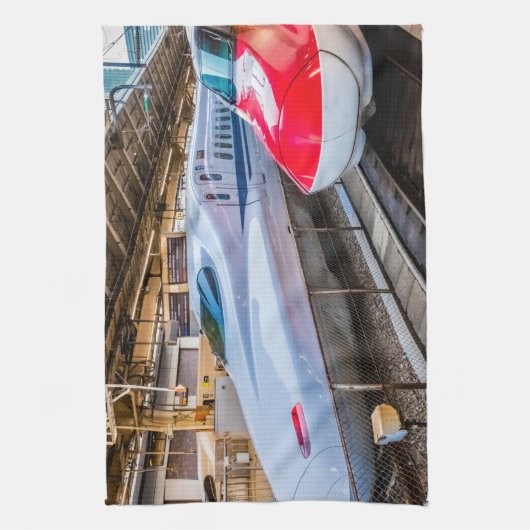 Twee Shinkansen op het Tokyo-station Theedoek (Verticaal)