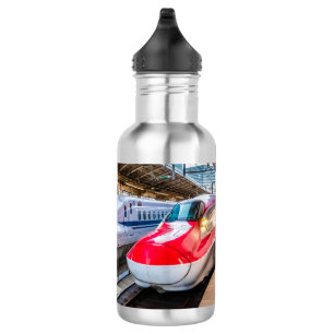 Twee Shinkansen op het Tokyo-station Waterfles