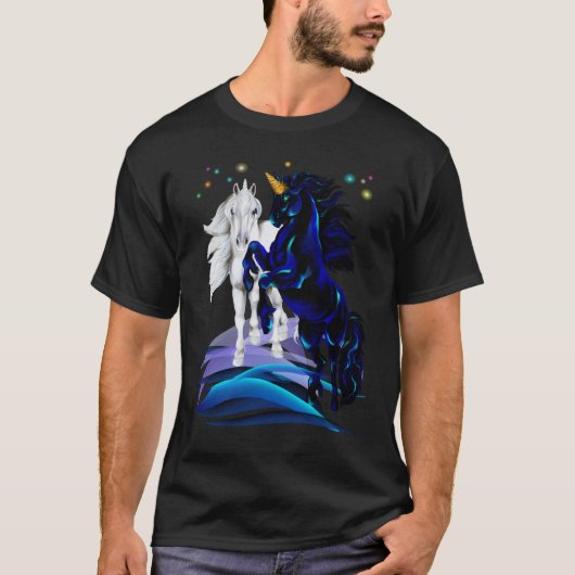 Twee Shirten Unicorns en Waves T-shirt (Voorkant)