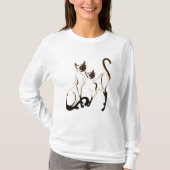 Twee Siamese katten Shirten T-shirt (Voorkant)