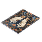 Twee Siamese katten William Morris geïnspireerd Notitieboek (Linkerzijde)