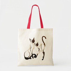 Twee Siamese kattenzakken Tote Bag