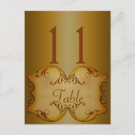 Twee Sided Bronze het Briefkaart van het Aantal va