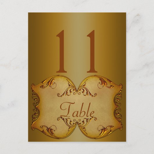 Twee Sided Bronze het Briefkaart van het Aantal va (Voorkant)