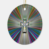 Twee Sided CROSS Keramisch Ornament (Links)