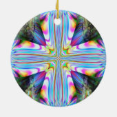 Twee Sided CROSS Keramisch Ornament (Achterkant)