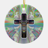 Twee Sided CROSS Keramisch Ornament (Voorkant)