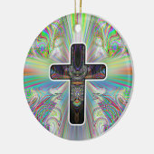 Twee Sided CROSS Keramisch Ornament (Links)