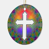 Twee Sided CROSS Keramisch Ornament (Links)