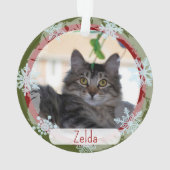 Twee Sided Holiday Photo Lijst Ornament (achterkant)