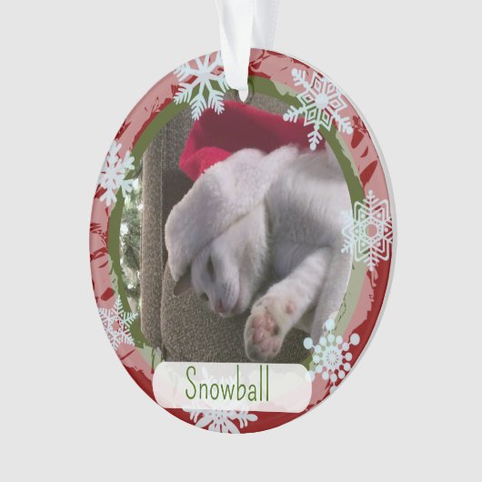 Twee Sided Holiday Photo Lijst Ornament (voorkant)