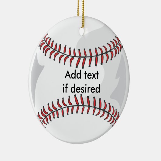 Twee sided honkbal-versiering keramisch ornament (Rechts)