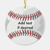 Twee sided honkbal-versiering keramisch ornament (Voorkant)