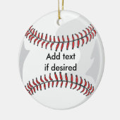 Twee sided honkbal-versiering keramisch ornament (Links)