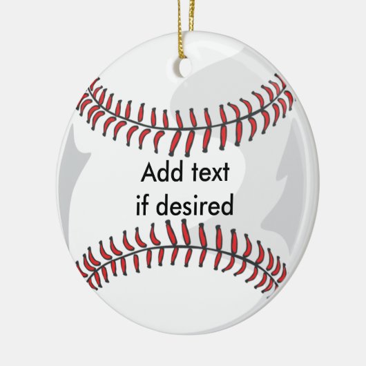 Twee sided honkbal-versiering keramisch ornament (Links)