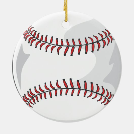 Twee sided honkbal-versiering keramisch ornament (Achterkant)