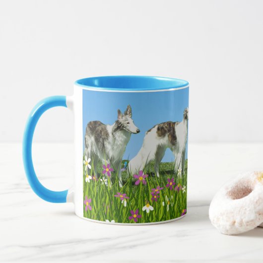 Twee Silken Windhounds Mok (Met donut)