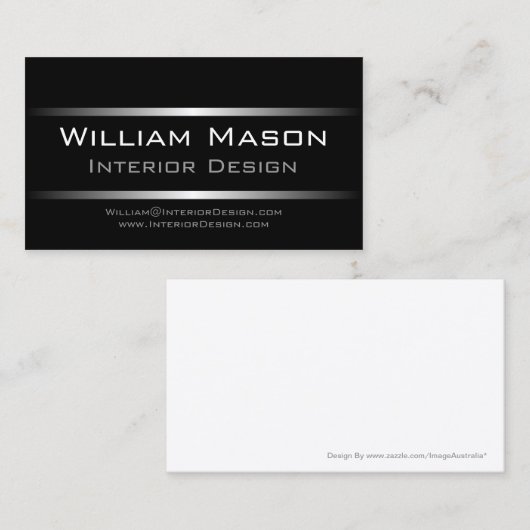 Twee Silver Stripes Professional-Visitekaartje Visitekaartje (Voorkant / Achterkant)