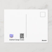 Twee Sinaasappel Zwart Wit Vlinders DIY Briefkaart (Achterkant)