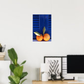 Twee Sinaasappels waardepapier Poster (steen) (Thuiskantoor)