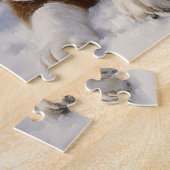 Twee Sint-Bernards in de sneeuw Legpuzzel (Zijkant)