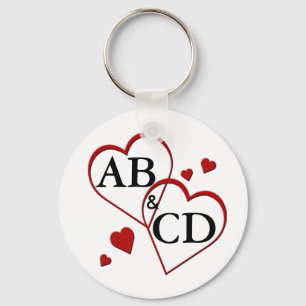 Twee Sjabloon Sleutelhanger hart