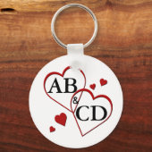 Twee Sjabloon Sleutelhanger hart (Voorkant)