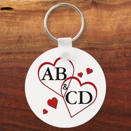 Twee Sjabloon Sleutelhanger hart (Voorkant)