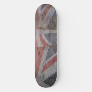 twee skateboarden onder Britse vlag grunge 8-1/2" Skateboard