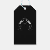 Twee Skeleton Hearts Handen Classic Cadeaulabel (Voorkant)