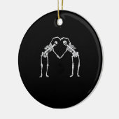 Twee Skeleton Hearts Handen Classic Keramisch Ornament (Links)