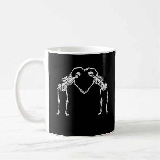 Twee Skeleton Hearts Handen Classic Koffiemok (Links)
