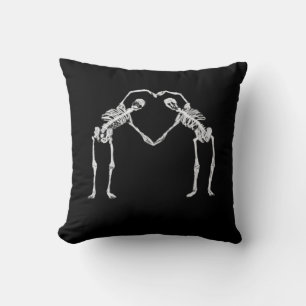 Twee Skeleton Hearts Handen Classic Kussen