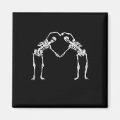 Twee Skeleton Hearts Handen Classic Magneet (Voorkant)