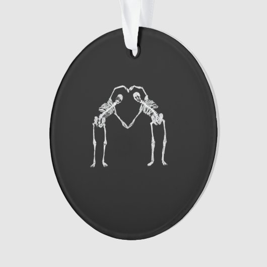 Twee Skeleton Hearts Handen Classic Ornament (voorkant)