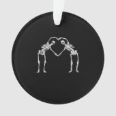 Twee Skeleton Hearts Handen Classic Ornament (voorkant)