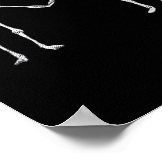 Twee Skeleton Hearts Handen Classic Poster (Hoek)