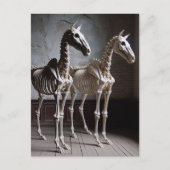 Twee skeletpaarden briefkaart (Voorkant)